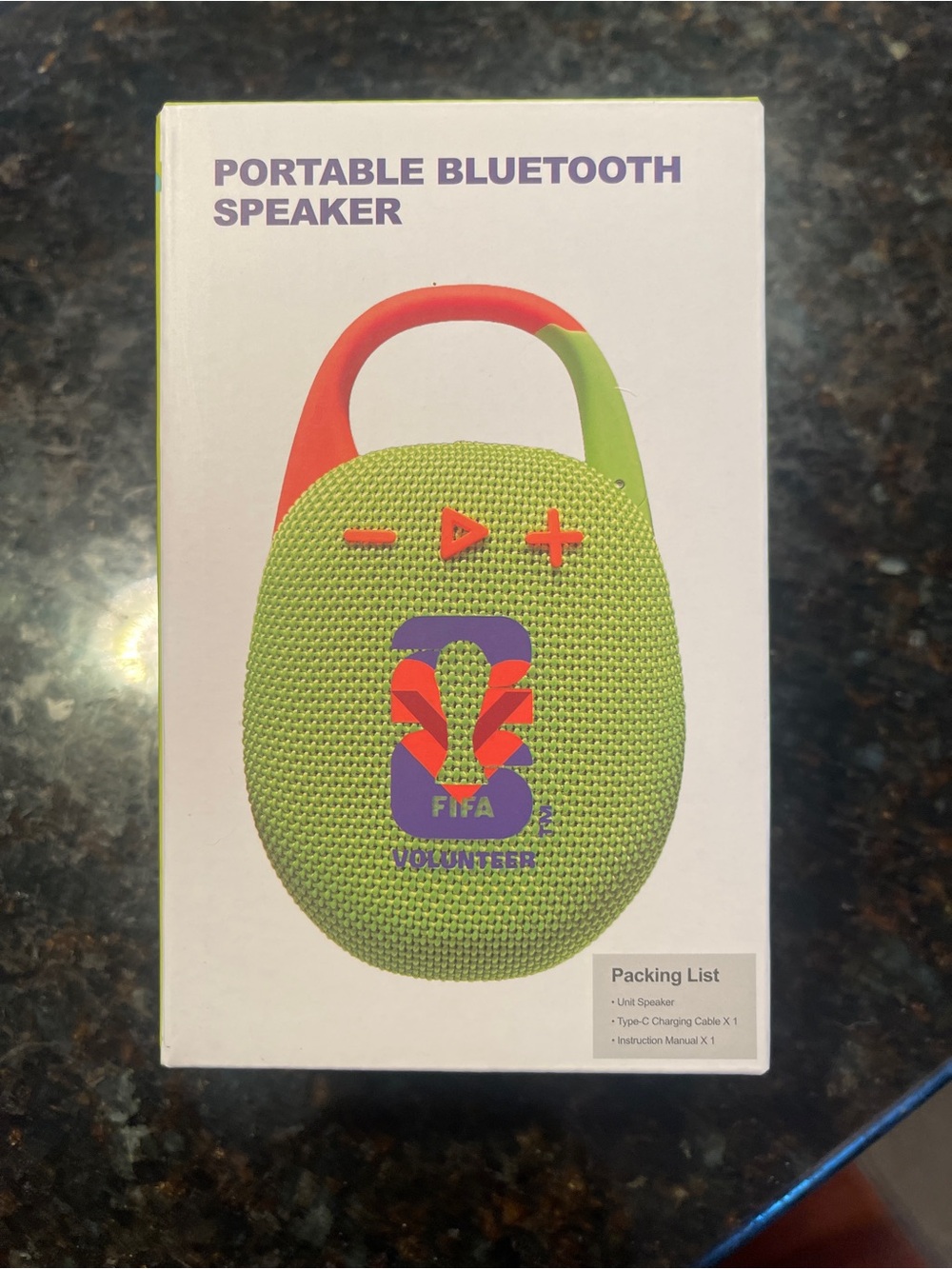 EXCLUSIVE FIFA 2026. Portable Bluetooth Speaker - Green (FIFA Volunteer Graphic)
